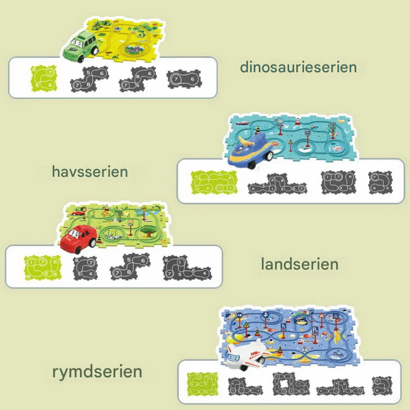 Rautatiepuzzle-lelusetti – tee-se-itse-paketti, joka kehittää lasten motorisia taitoja ja luovuutta