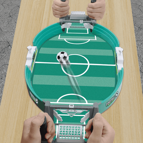 Pöytäjalkapallopeli lapsille ja aikuisille - Minijalkapallopeli puusta ja ABS:stä | Interaktiivinen 2-in-1 lautapeli 2-4 pelaajalle