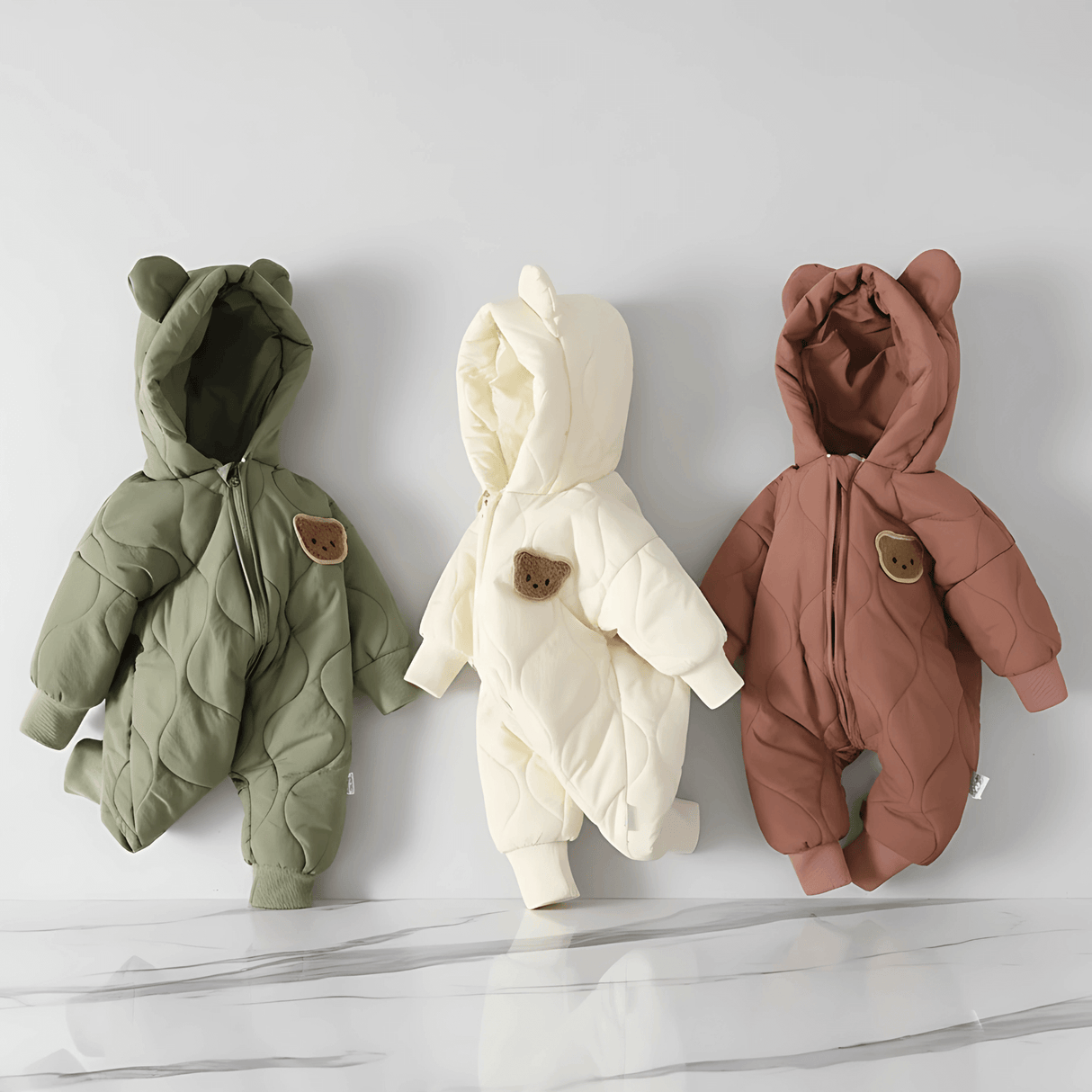 CuddleWear – Lämmin vauvan haalari fleecevuorilla ja helppokäyttöisellä vetoketjulla syksyyn ja talveen