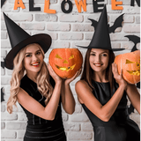 WitchGleam – Taitettava Halloween-noitahattu mustasta polyesteristä naamiaisiin, juhliin ja koristeluun
