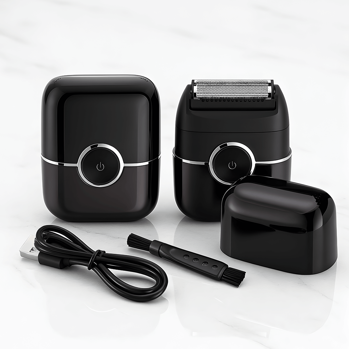 TrimPro – Portabel Elektrisk Rakapparat med 4-Bladssystem & Tvättbar Design för Kropp och Ansikte