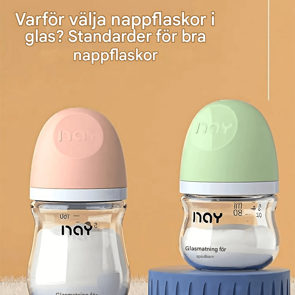 BabyFlow – Anti-Kolik-lasipullo pehmeällä silikonituttilla ja säädettävällä virtauksella