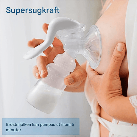 LactiMate – Manuaalinen rintapumppu BPA-vapaasta silikonista, ergonomisella kahvalla ja hiljaisella käynnin