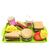 Mini Pretend Food Set – Realistinen hampurilaislautanen lasten roolileikkeihin