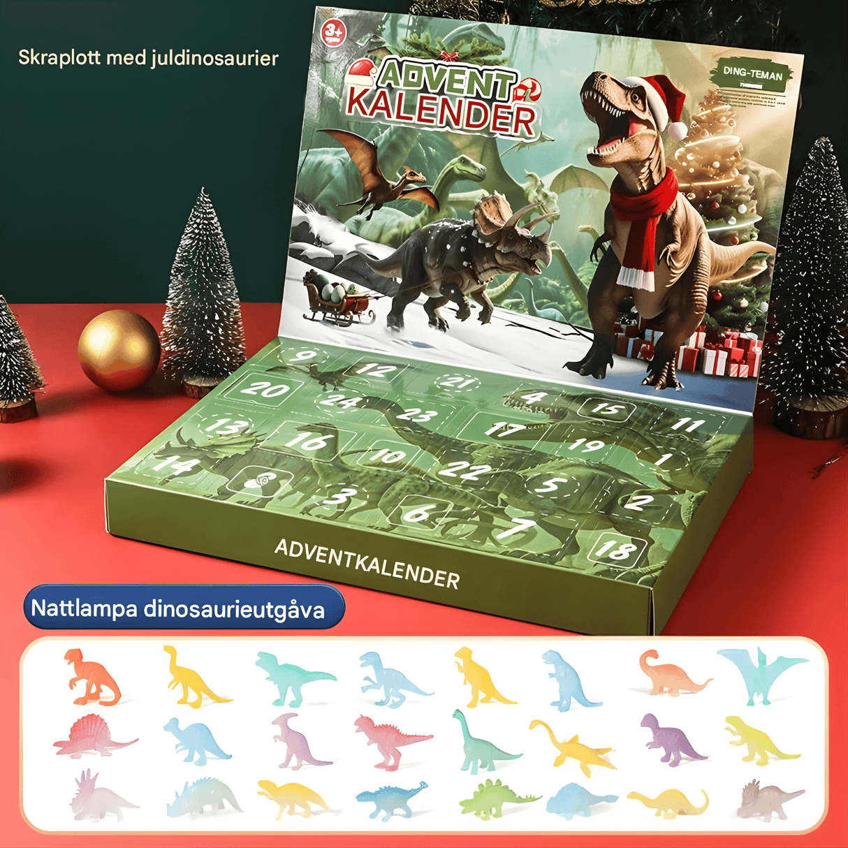 DinoBlaze – Julkalender med Dinosaurier  | 24 Överraskningar med Lysande & Klassiska Dinosaurier för Barn