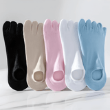 FlexiToe – 5 Par Halkfria Yoga- och Pilatesstrumpor med Fem Tår & Bekväm Passform för Dans och Träning