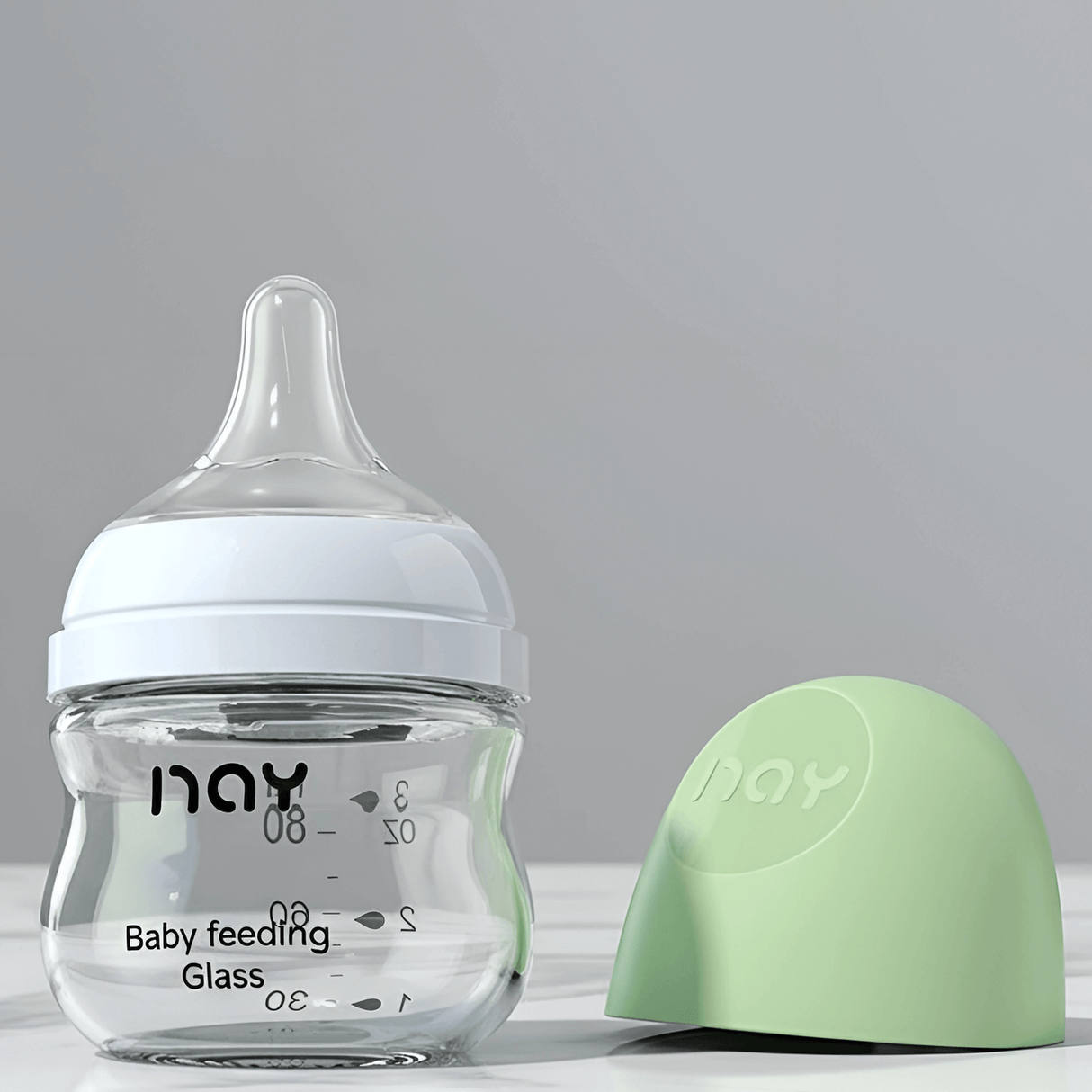BabyFlow – Anti-Kolik-lasipullo pehmeällä silikonituttilla ja säädettävällä virtauksella