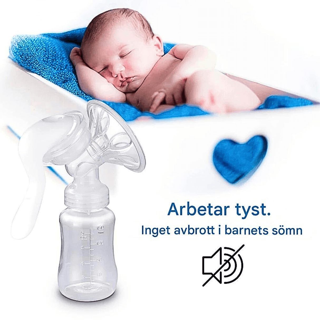 LactiMate – Manuaalinen rintapumppu BPA-vapaasta silikonista, ergonomisella kahvalla ja hiljaisella käynnin