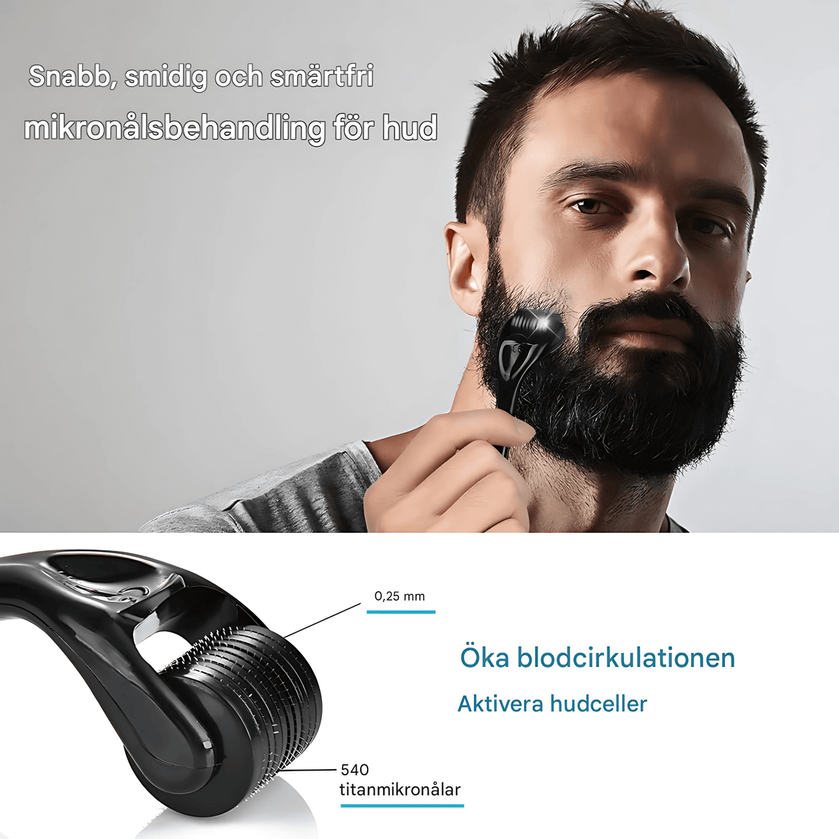BeardPeak – Partahoitopakkaus, jossa öljy, balsami, mikroneulakela ja kampa hyvin hoidetulle partalle