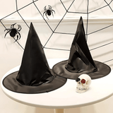 WitchGleam – Taitettava Halloween-noitahattu mustasta polyesteristä naamiaisiin, juhliin ja koristeluun