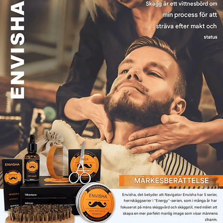 BeardMaster – 6-in-1 partahoitopaketti miehille, sisältää öljyn, balsamin, kammion, harjan ja sakset