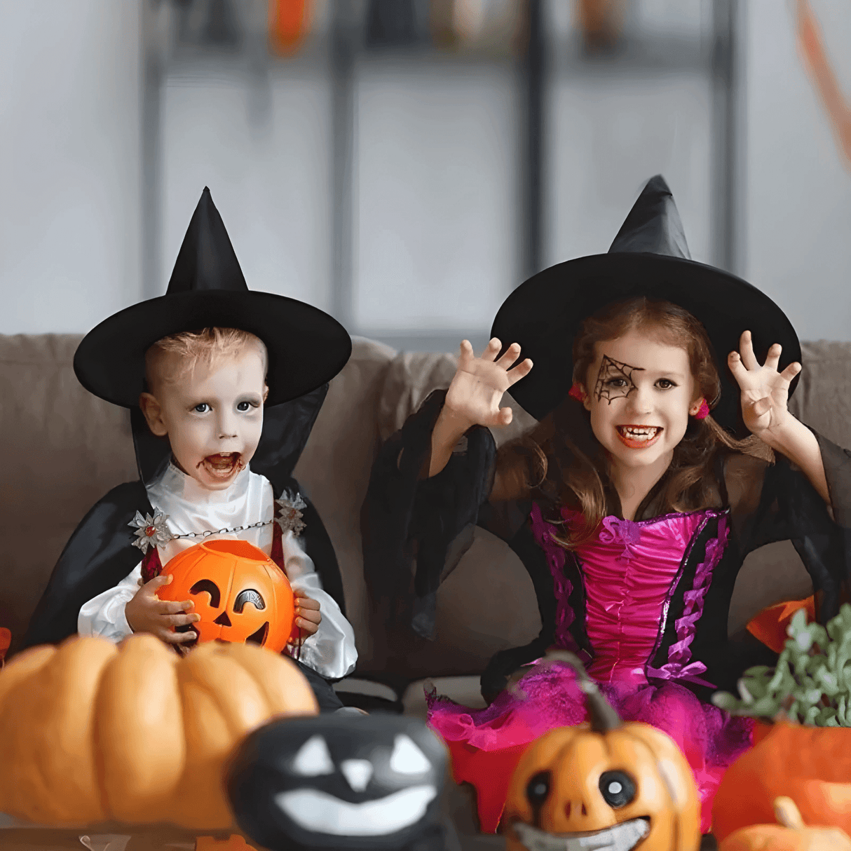 WitchGleam – Taitettava Halloween-noitahattu mustasta polyesteristä naamiaisiin, juhliin ja koristeluun