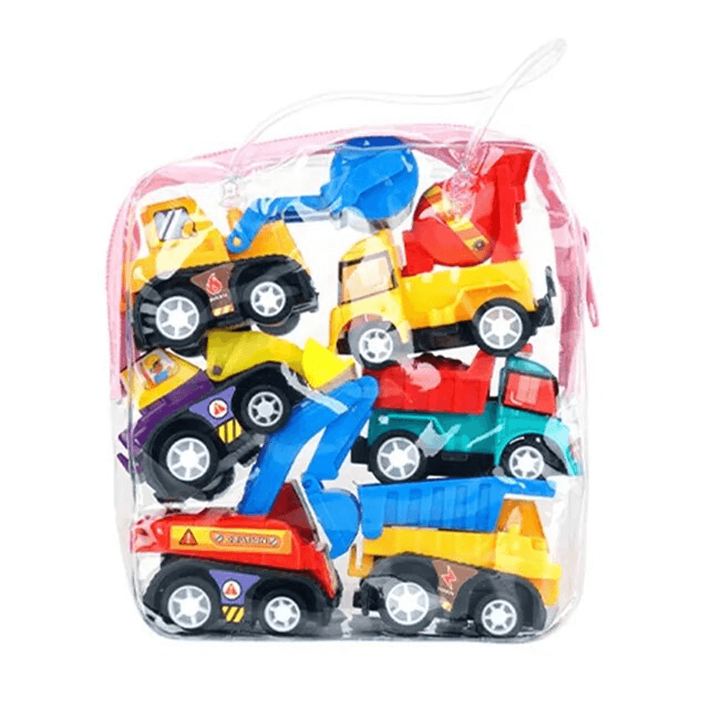 6-pack Mini-insinööriautot – Kestävät diecast-lelut