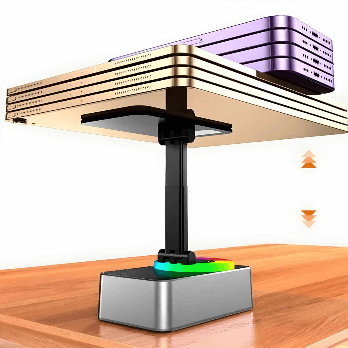 EchoStand – 5-in-1 langaton Bluetooth-kaiutin, matkapuhelinteline ja virtapankki matkoille, kotiin ja juhliin