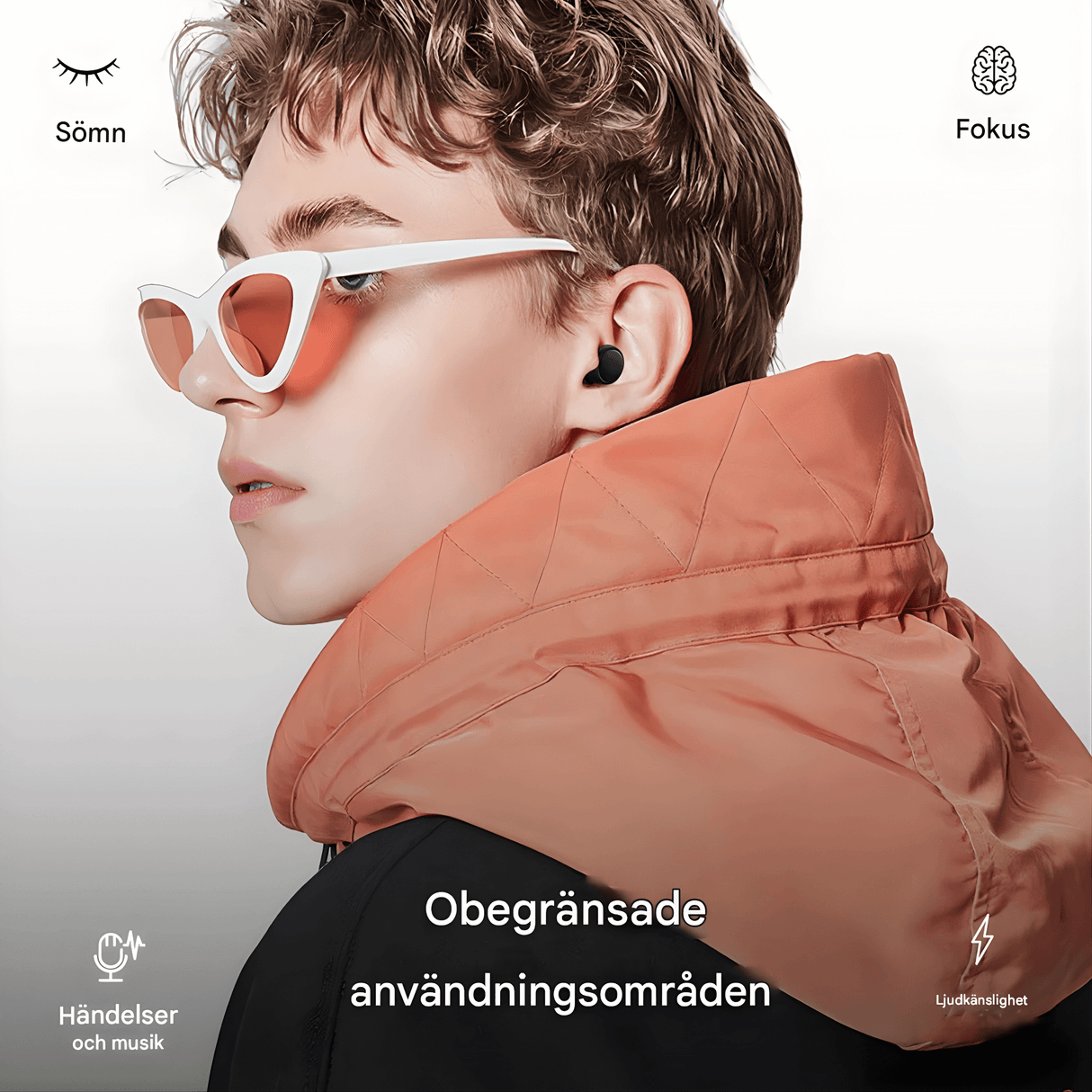 SilenEase – Mjuka Återanvändbara Silikonöronproppar för Sömn, Resor & Koncentration