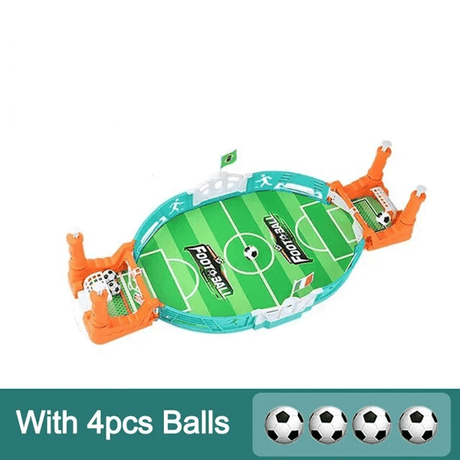 Pöytäjalkapallopeli lapsille ja aikuisille - Minijalkapallopeli puusta ja ABS:stä | Interaktiivinen 2-in-1 lautapeli 2-4 pelaajalle