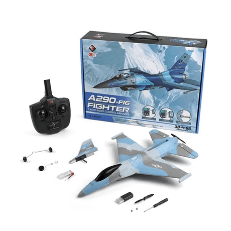 Kauko-ohjattava RC F16 Foam Jet Aircraft - 2.4G, realistinen potkuri, liidintoiminto ja pitkä kantama