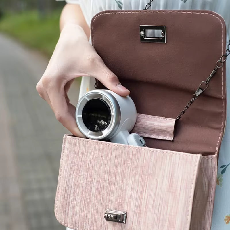 TurboBreeze - Handhållen Mini-turbofläkt för Resor och Vardagsbruk