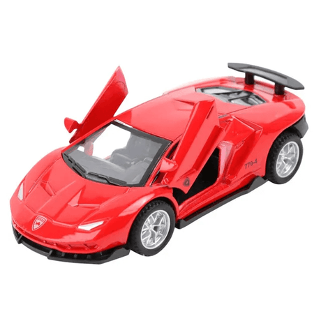 Diecast-urheiluauton malli Lelu – Mini Racing -auto, jossa on taitettava rakenne