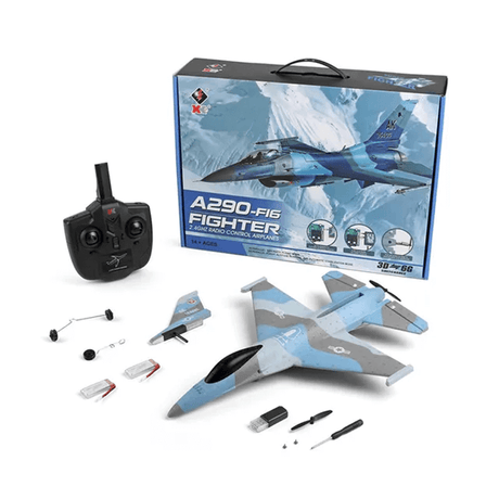 Kauko-ohjattava RC F16 Foam Jet Aircraft - 2.4G, realistinen potkuri, liidintoiminto ja pitkä kantama