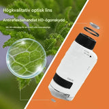 Kannettava lastenmikroskooppi Lelu – Suurennus 60X-120X, LED-valolla
