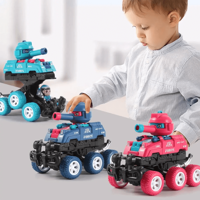 Mini-Tank-lelu – Kuusipyöräinen, liukuva ja hiljainen mini-tankki lasten mielikuvitusleikkeihin