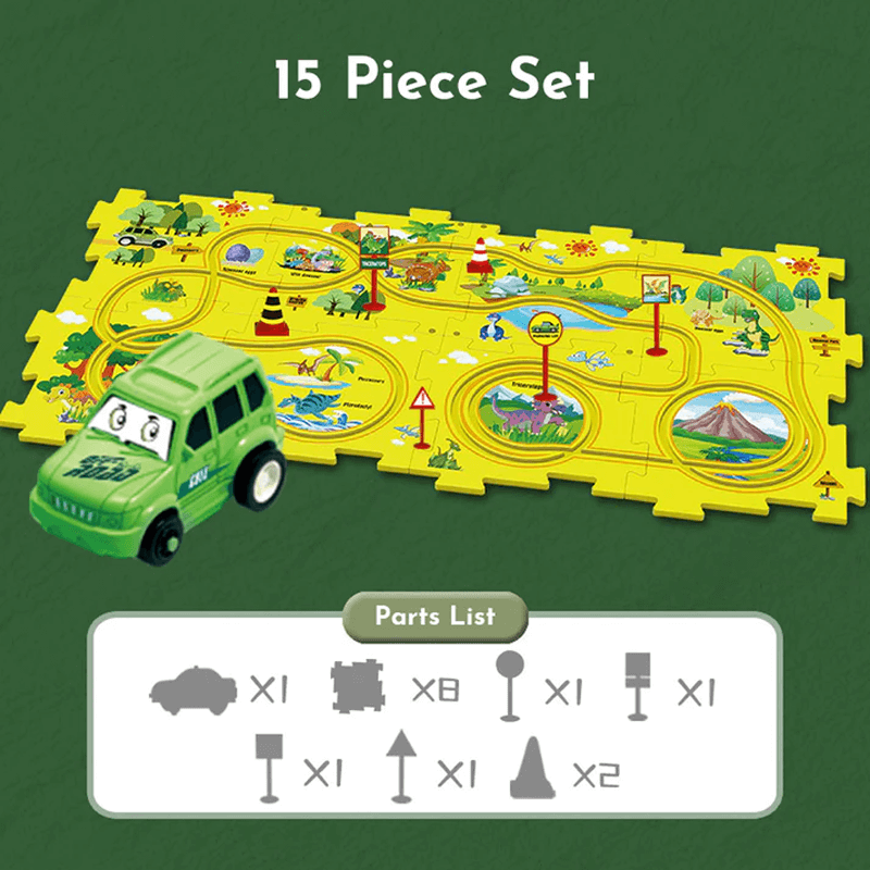 Rautatiepuzzle-lelusetti – tee-se-itse-paketti, joka kehittää lasten motorisia taitoja ja luovuutta