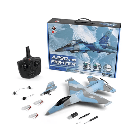Kauko-ohjattava RC F16 Foam Jet Aircraft - 2.4G, realistinen potkuri, liidintoiminto ja pitkä kantama