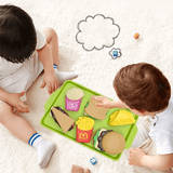 Mini Pretend Food Set – Realistinen hampurilaislautanen lasten roolileikkeihin