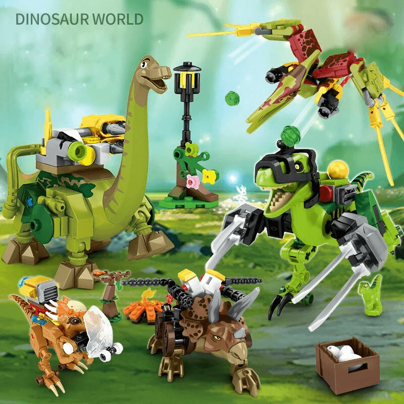 Dinosauruksen rakennussarja lapsille - Realistiset dinosaurukset | ABS-muovinen opetuslelu luovuuteen ja oppimiseen