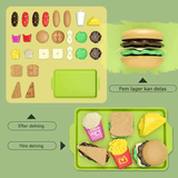 Mini Pretend Food Set – Realistinen hampurilaislautanen lasten roolileikkeihin