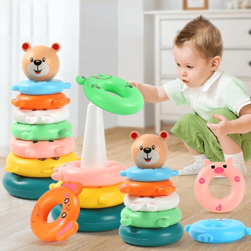 Stapelleksak Pyramidtorn for Babies – Develop Fine Motor Skills and Creative Play