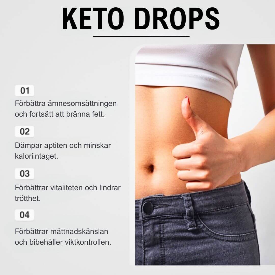 Keto Drops - Tehostaa aineenvaihduntaa ja hillitsee mielihaluja | Luonnolliset rasvanpolttotipat painonhallintaan.