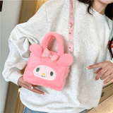 Sanrio Pluche-laukku – Ihastuttava käsilaukku, jossa Cinnamoroll, Melody ja Kuromi
