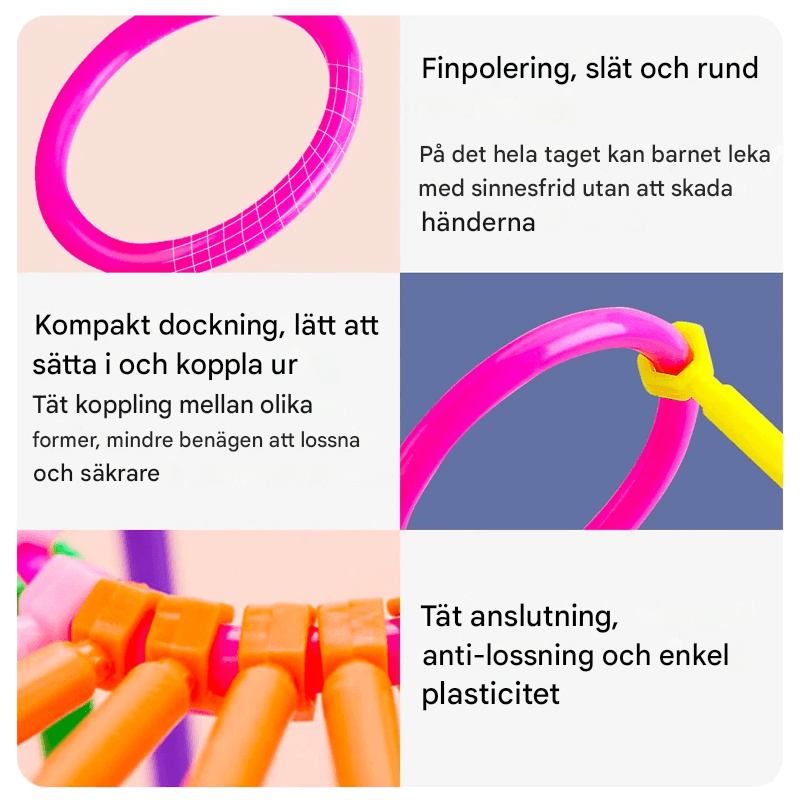 280 kpl älykkäitä palapelejä - Rakennuspalikoita lapsille, 3D-palapelit ja opettavainen rakennussarja, luova yhdistämis- ja rakennussarja