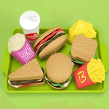 Mini Pretend Food Set – Realistinen hampurilaislautanen lasten roolileikkeihin