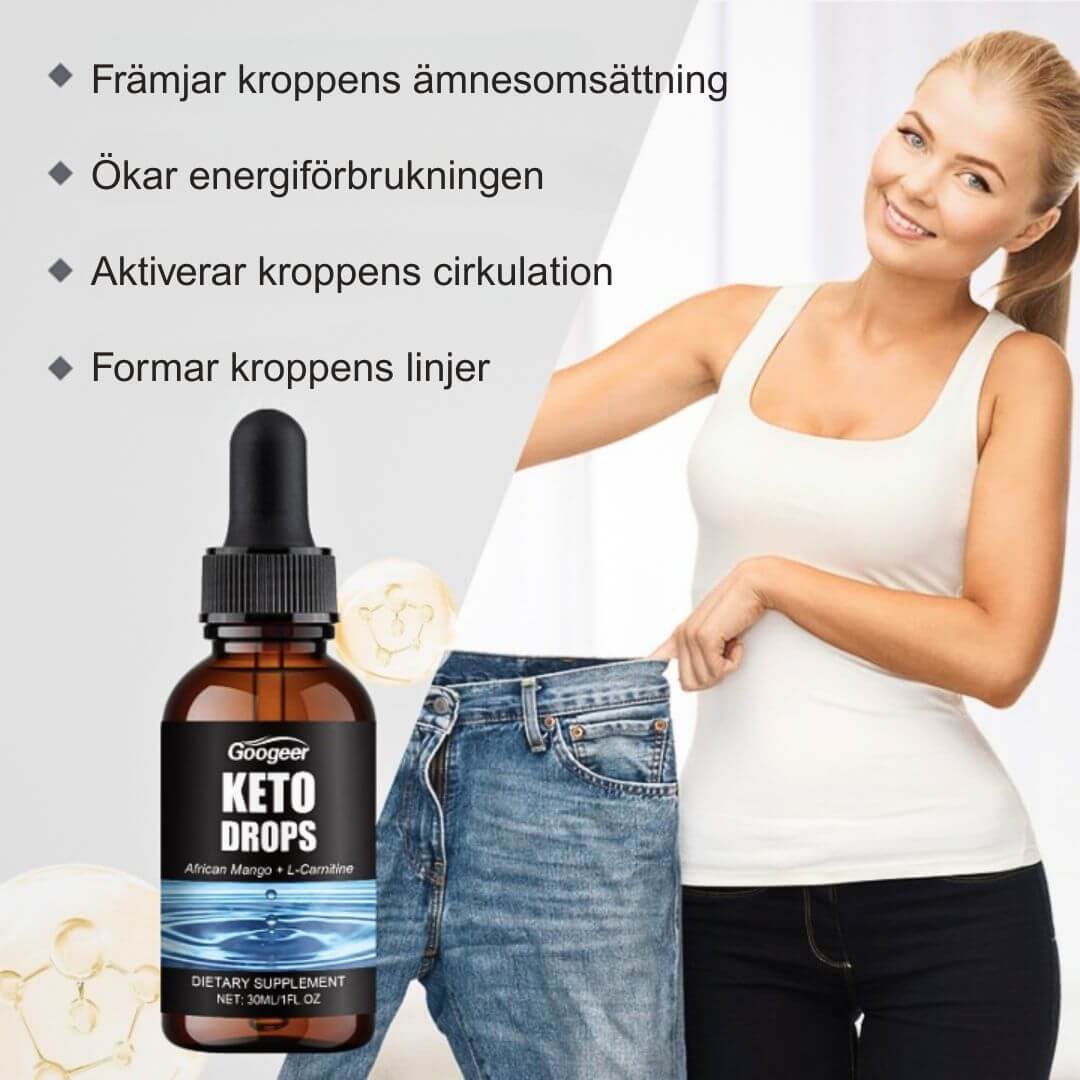 Keto Drops - Tehostaa aineenvaihduntaa ja hillitsee mielihaluja | Luonnolliset rasvanpolttotipat painonhallintaan.