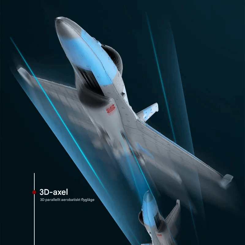 Kauko-ohjattava RC F16 Foam Jet Aircraft - 2.4G, realistinen potkuri, liidintoiminto ja pitkä kantama