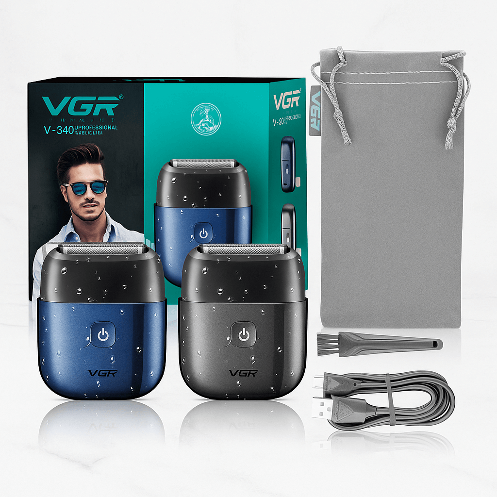 TrimAxis – Elektrisk Rakapparat för Män med Trippelblad, IPX7 Vattentålig Design & USB Type-C Snabbladdning