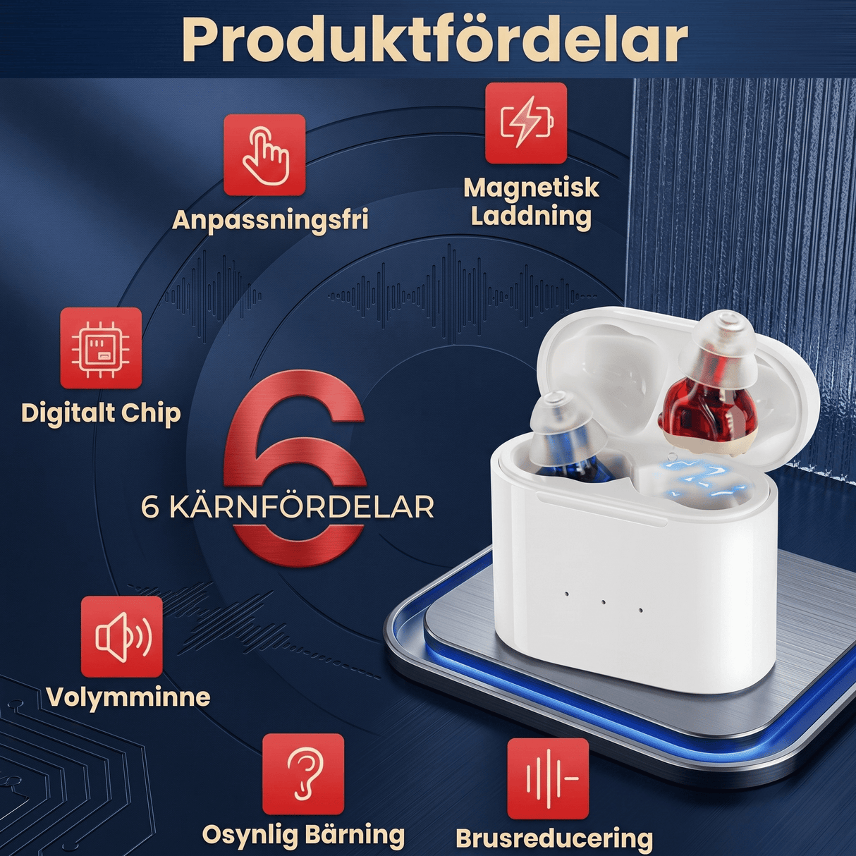 ClearTone - Huomaamattomat Kuulokojeet - Edistyksellinen Kuulokoje, Jossa on Melunvaimennusjärjestelmä