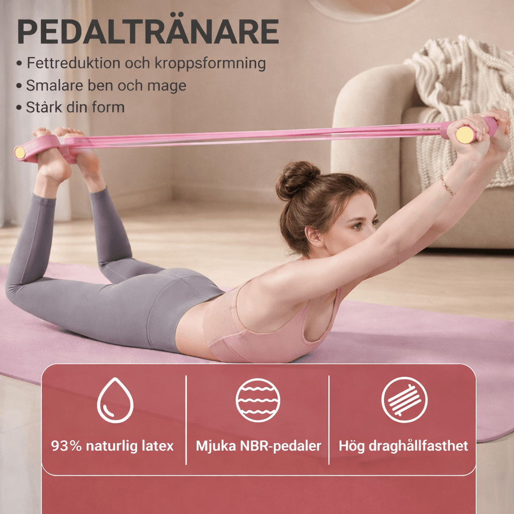 FlexPulse – Poljinpohjainen kuntolaite vastuskuminauhoilla venyttelyyn, vatsalihasten, jalkojen, käsien ja koko kehon harjoitteluun