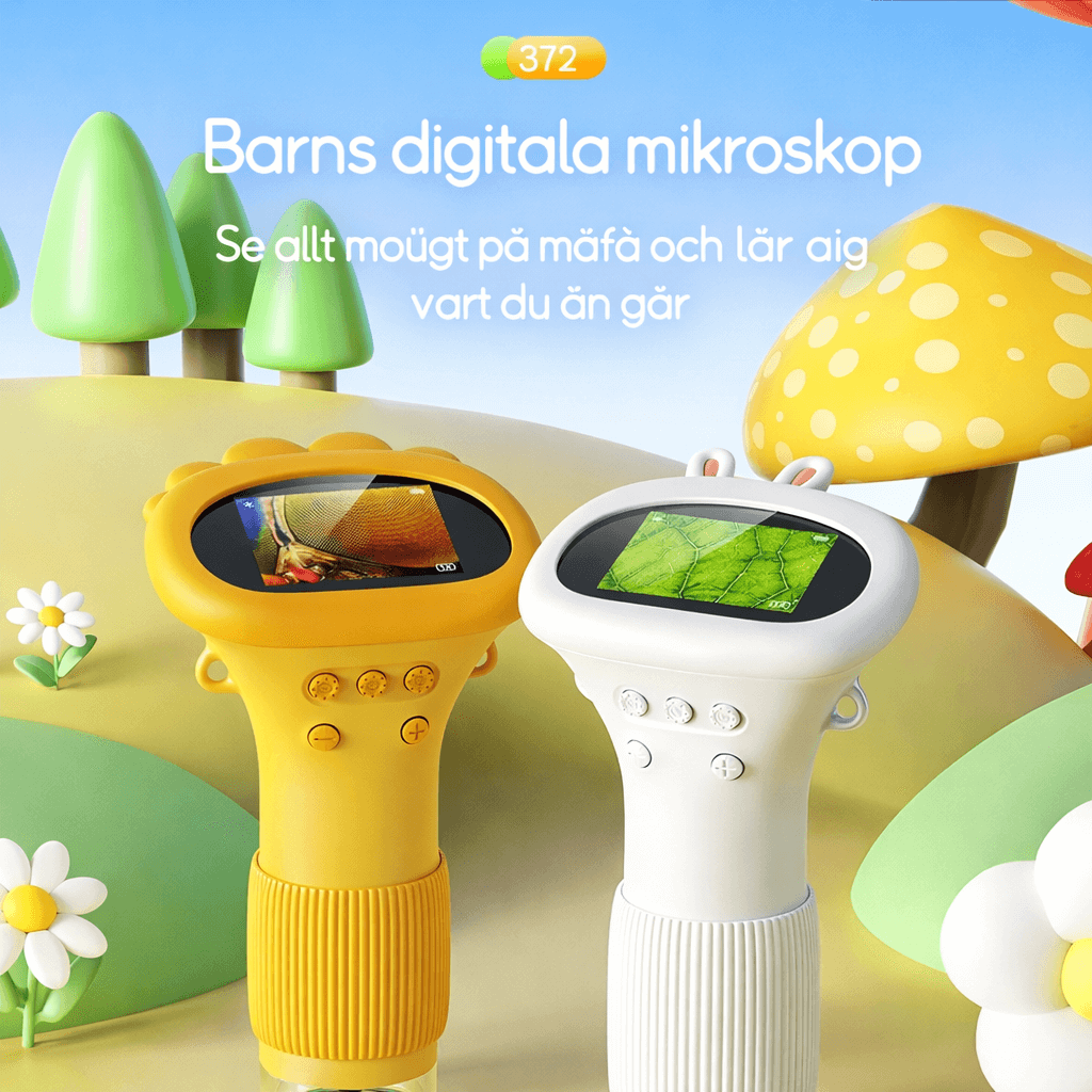 MicroPlay – Digitaalinen lastenmikroskooppi, 1000× suurennus, 2” IPS-näyttö sekä valokuva- ja videotoiminto