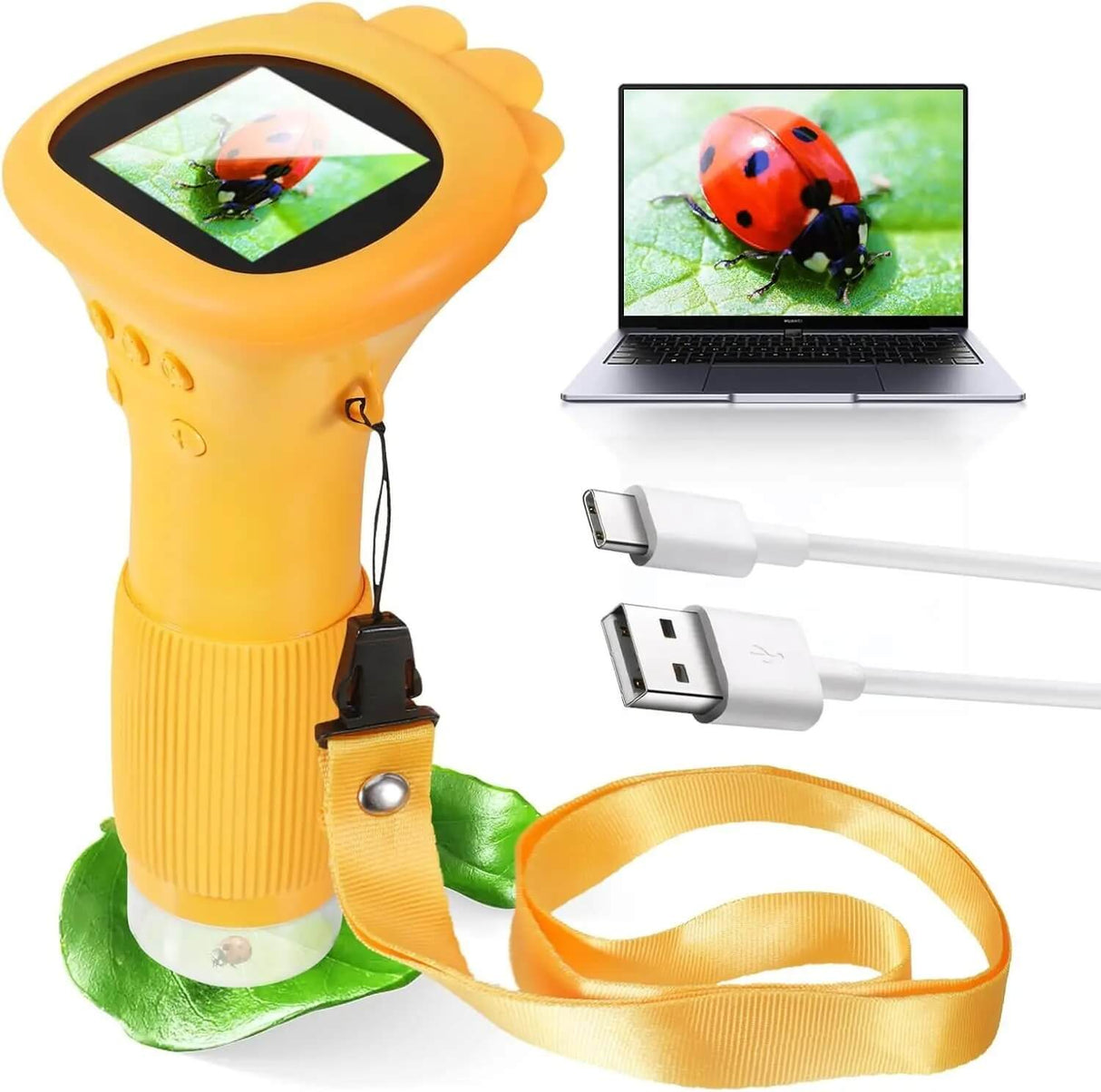 MicroPlay – Digitaalinen lastenmikroskooppi, 1000× suurennus, 2” IPS-näyttö sekä valokuva- ja videotoiminto