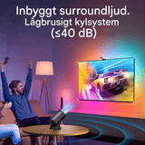 MiniBeam – Trådlös Mini Projektor med Skärm Delning, 500 ANSI Lumen och 16:9 Stöd för Hem, Kontor och Resa