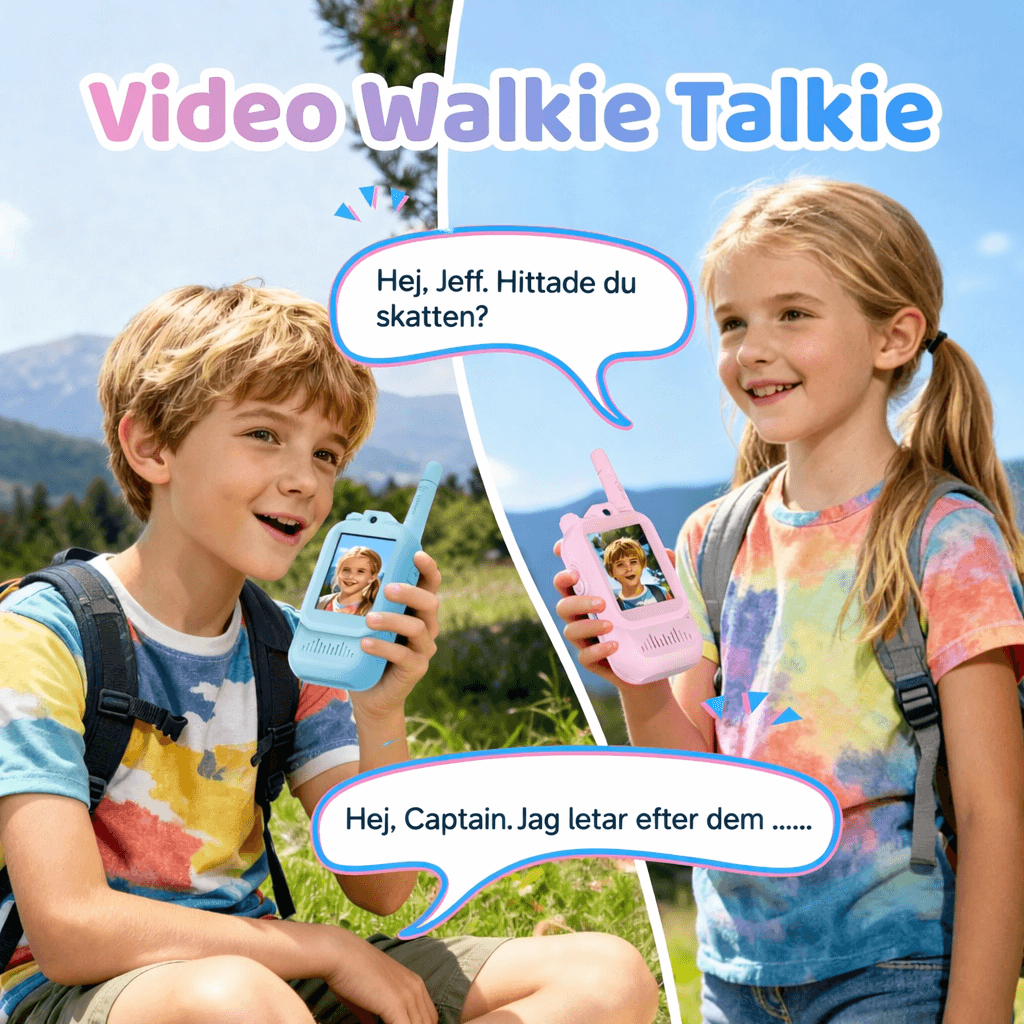 PlayTalk – Videokävelypuhelimet lapsille, 2 tuuman HD-näyttö, USB-C-lataus ja kaksisuuntainen viestintä