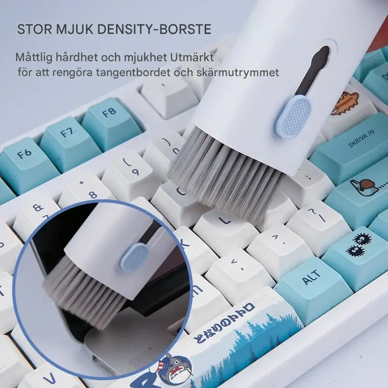 CleanMate - 7-in-1 näppäimistön ja kuulokkeiden puhdistussarja | Älykäs hoitoratkaisu tietokoneelle ja teknisille vempaimille.