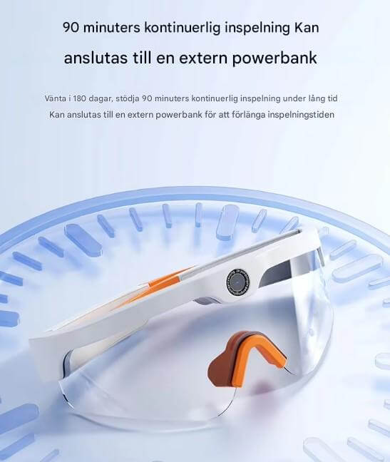 SmartSol - Aurinkolasit sisäänrakennetulla kameralla ja langattomilla kuulokkeilla | Kompakti ja toimiva aktiivisiin seikkailuihin