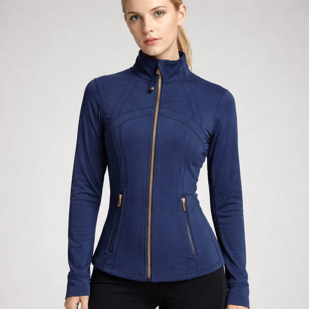 SilkMotion – Slim-fit-mallinen jooga- ja treenitakki vetoketjulla, nopeasti kuivuvalla materiaalilla ja joustavalla istuvuudella aktiiviseen arkeen