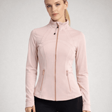 SilkMotion – Slim-fit-mallinen jooga- ja treenitakki vetoketjulla, nopeasti kuivuvalla materiaalilla ja joustavalla istuvuudella aktiiviseen arkeen