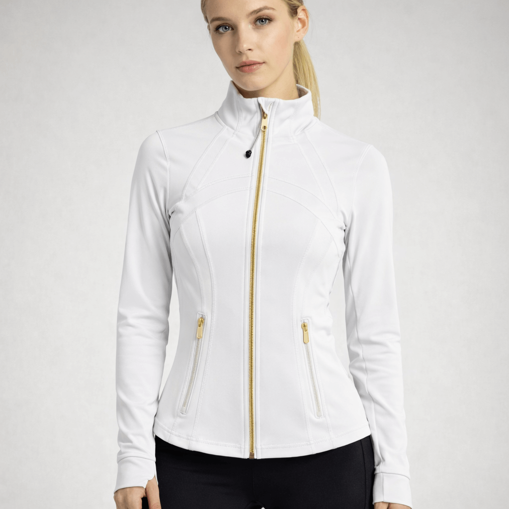 SilkMotion – Slim-fit-mallinen jooga- ja treenitakki vetoketjulla, nopeasti kuivuvalla materiaalilla ja joustavalla istuvuudella aktiiviseen arkeen